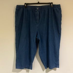Woman Within Cropped Jeans, Size 30W